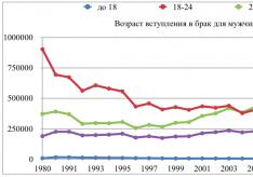 Real statistics of marriages and divorces in Russia